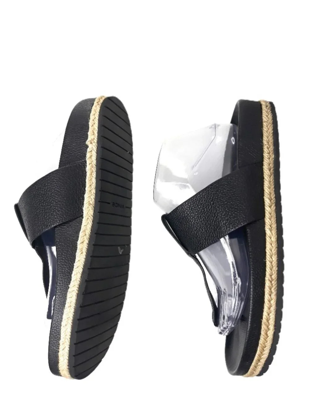 Vince Avani Leather Thong Espadrille Sandal Black 10
